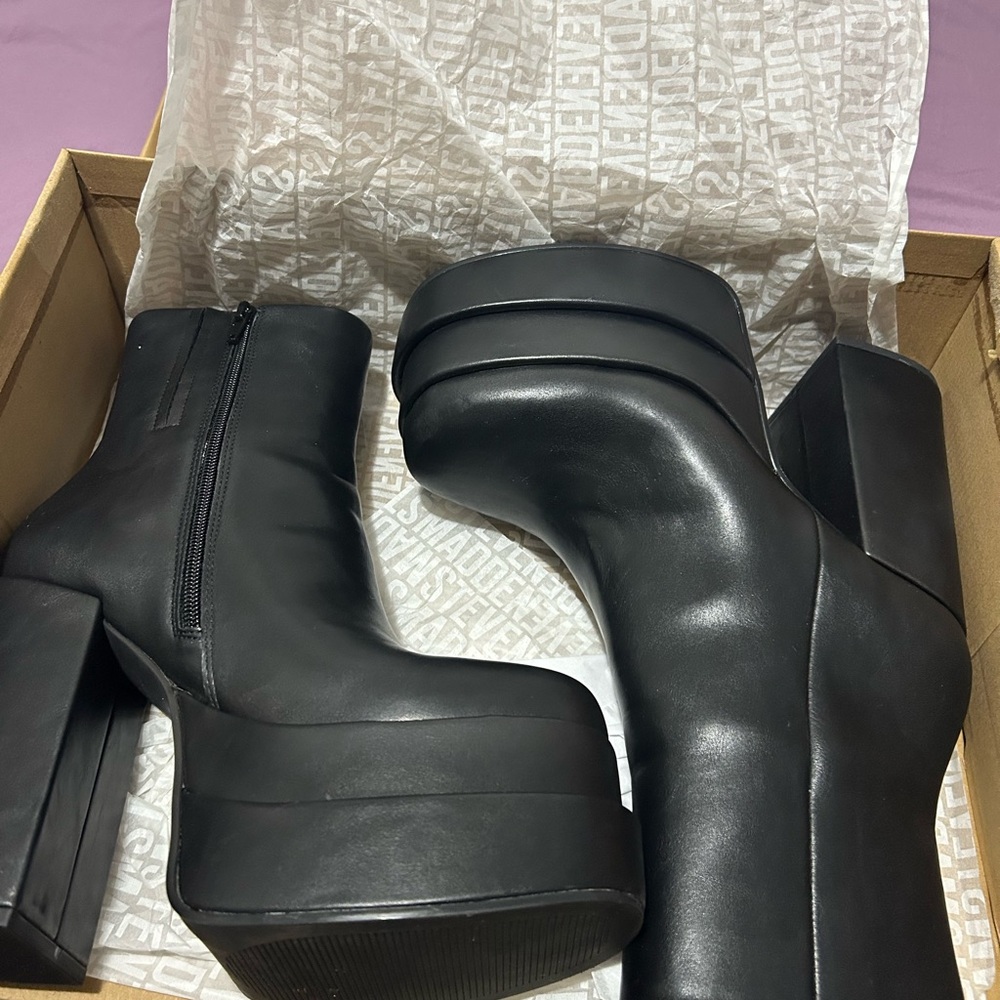 Black Platform Ankle Boots